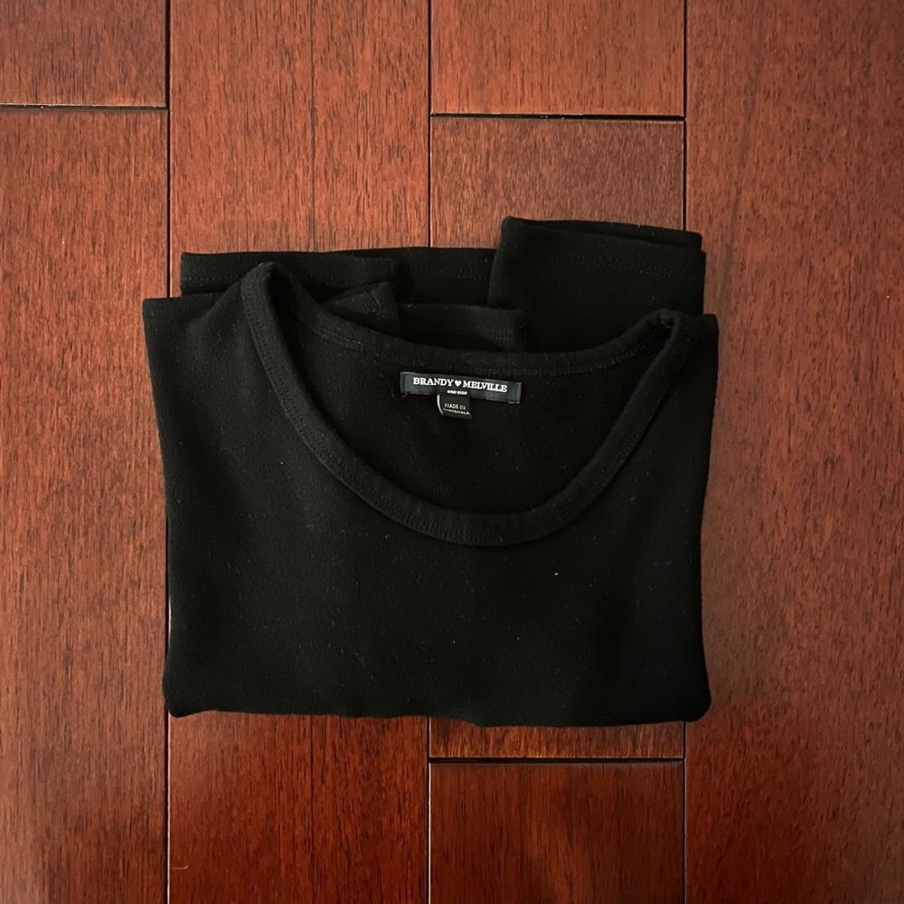 Brandy Melville Cropped Black Sweater